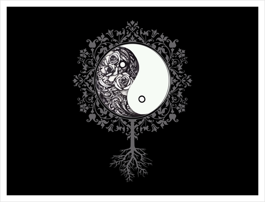 Yin floral yang Art Print by daniac