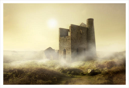 Foggy morning in western UK Art Print by Jarek Blaminsky