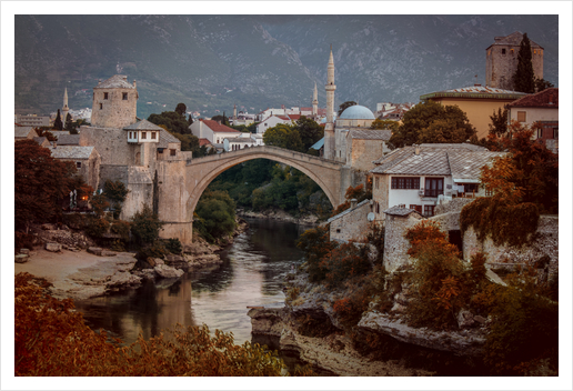 An Old bridge in Mostar Art Print by Jarek Blaminsky