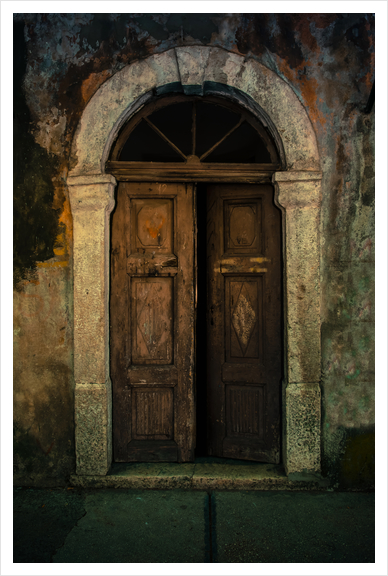 Old wooden doors and nice arch Art Print by Jarek Blaminsky