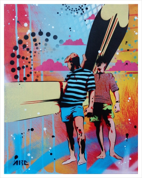 Surf Style- Endless Summer Art Print by AbcArtAttack
