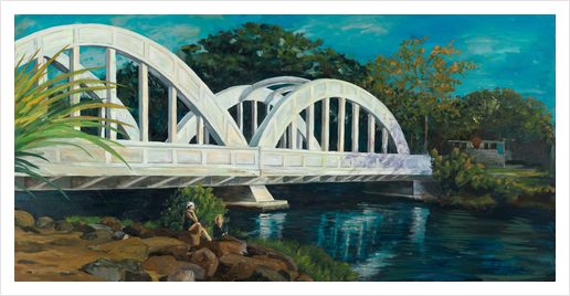 Rainbow Bridge, Haliewa Art Print by DanKeizer