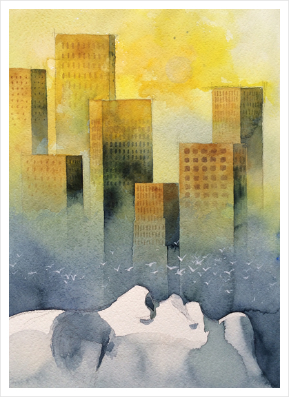 Good morning Manhattan Art Print by andreuccettiart