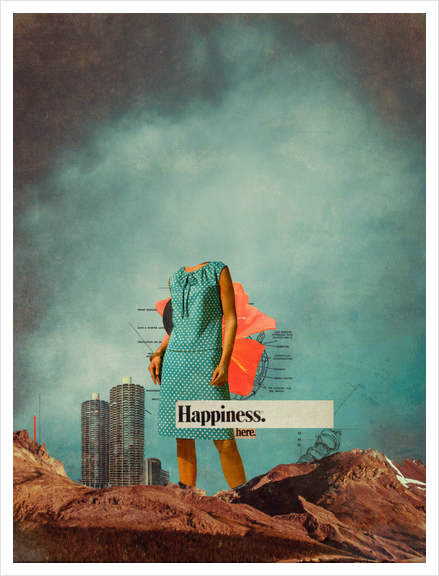 Happiness Here Art Print by Frank Moth