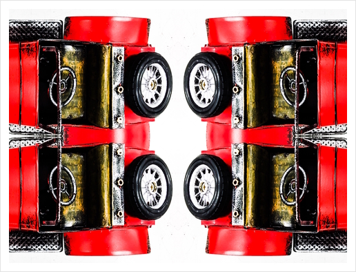 red classic car Art Print by Timmy333