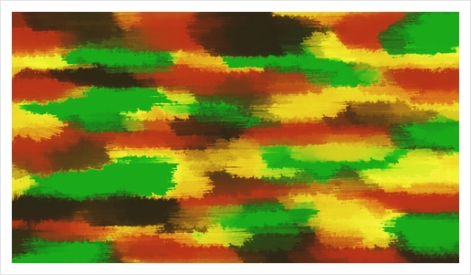 green red yellow and brown painting abstract  Art Print by Timmy333