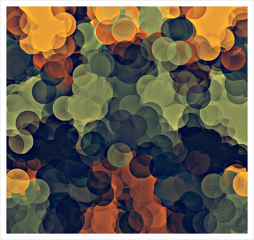 yellow green and brown circle pattern abstract background Art Print by Timmy333