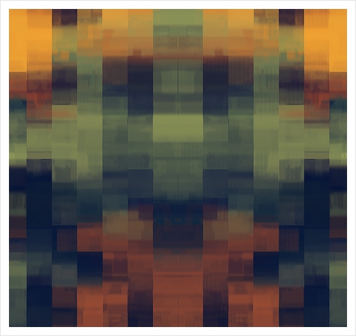 green brown black and yellow plaid pattern abstract background Art Print by Timmy333