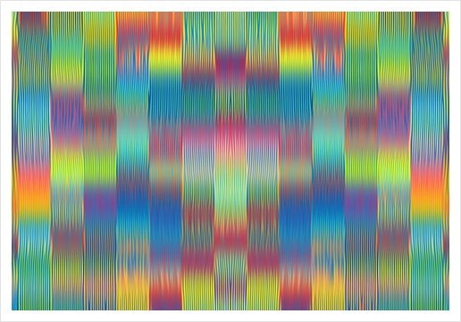 green blue pink red and yellow painting lines pattern abstract background Art Print by Timmy333