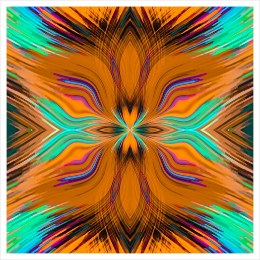 brown green pink and blue spiral line pattern abstract background Art Print by Timmy333