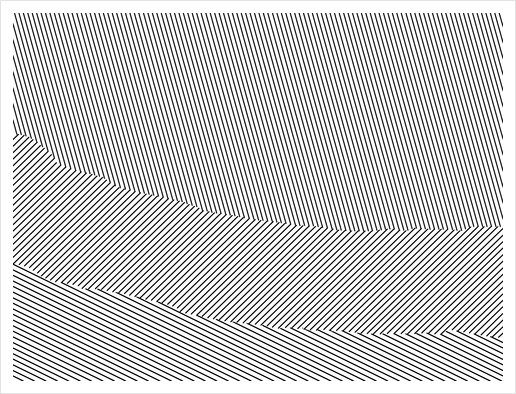 geometric line pattern abstract background in black and white Art Print by Timmy333