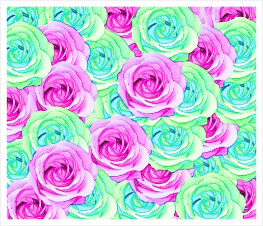 blooming rose texture pattern abstract background in pink and green Art Print by Timmy333