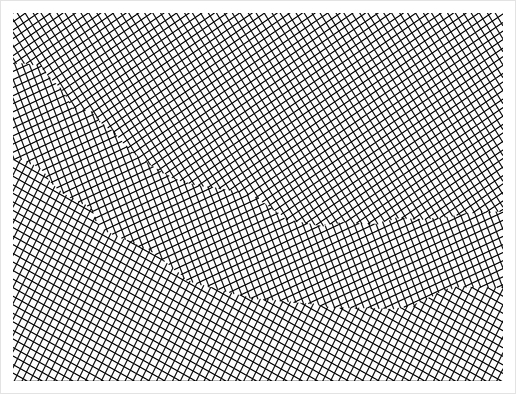 geometric square shape line pattern abstract in black and white Art Print by Timmy333