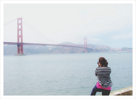 taking picture at Golden Gate bridge, San Francisco, USA Art Print by Timmy333