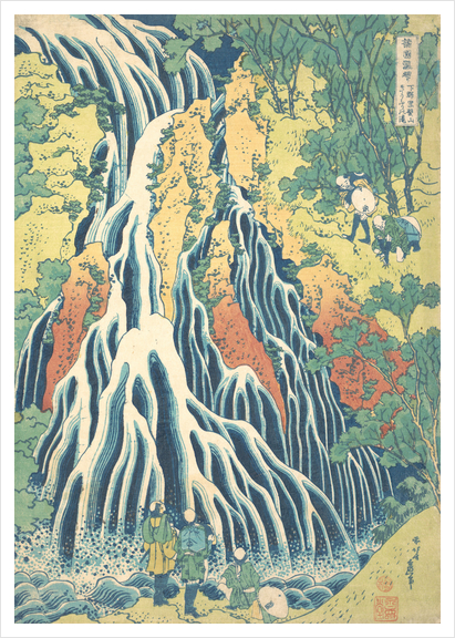 Kirifuri Waterfall at Kurokami Mountain in Shimotsuke Art Print by Katsushika Hokusai