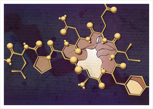 Kiss and Oxytocin Art Print by IlluScientia