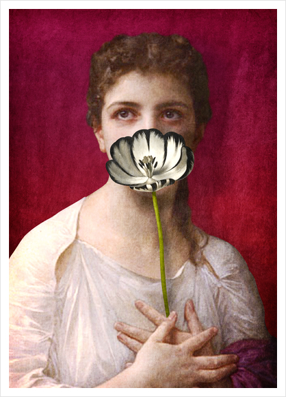 Lady with Tulip Art Print by DVerissimo