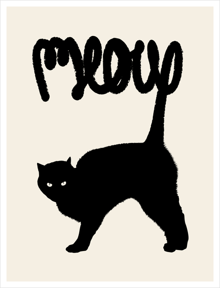 Meow Art Print by Florent Bodart - Speakerine