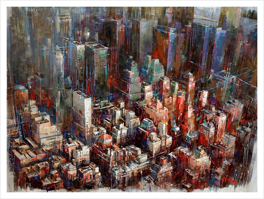 NY skylines Art Print by Vantame