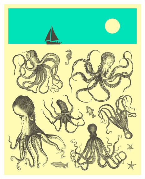 OCTOPODES Art Print by Jazzberry Blue