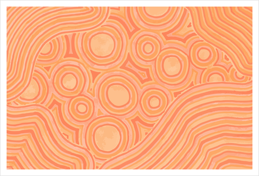 Orange Color Burst Art Print by ShinyJill