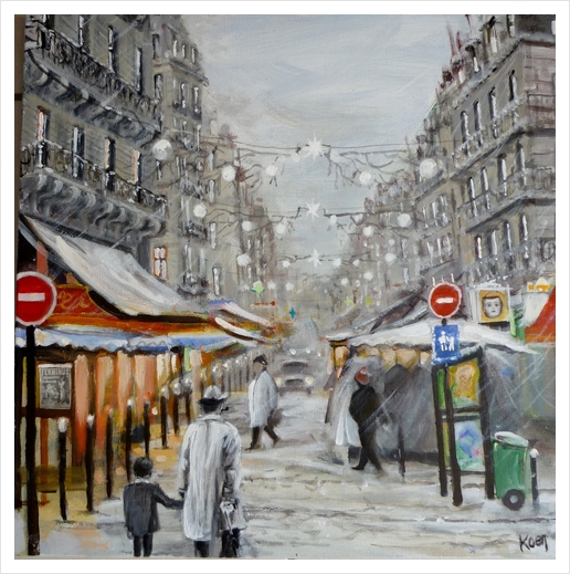 neige à Paris Art Print by Koen De Weerdt