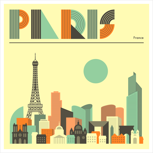 PARIS Art Print by Jazzberry Blue