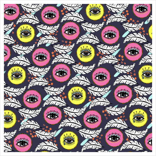 Pattern Boho eyes Art Print by mmartabc