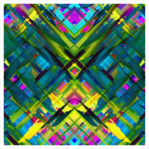 Colorful digital art splashing G467 Art Print by MedusArt