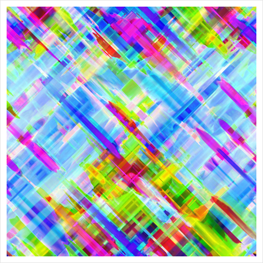 Colorful digital art splashing G468 Art Print by MedusArt