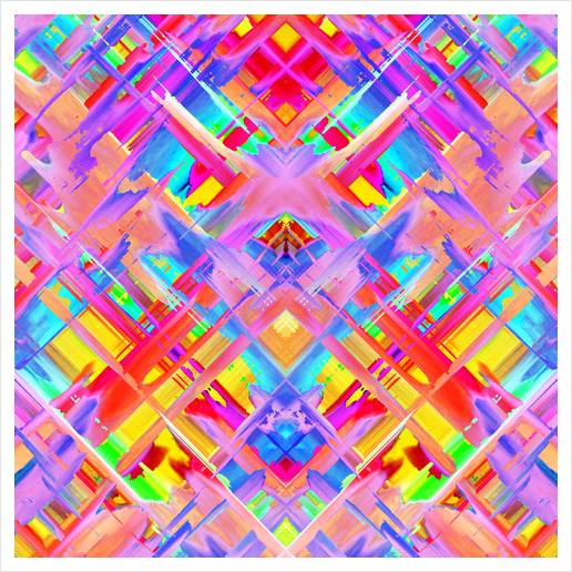 Colorful digital art splashing G470 Art Print by MedusArt