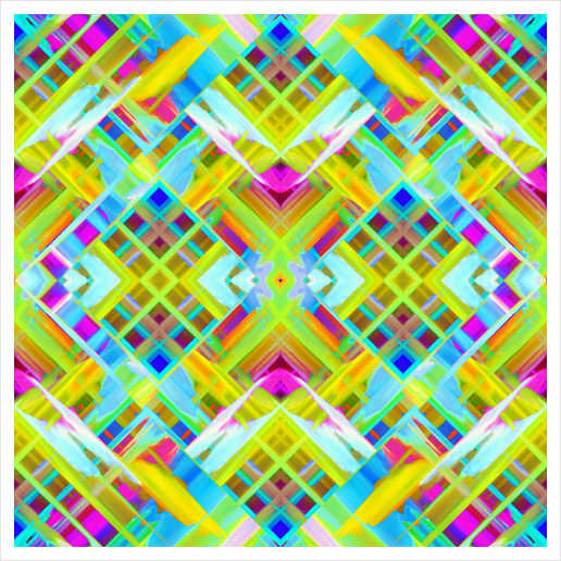 Colorful digital art splashing G471 Art Print by MedusArt