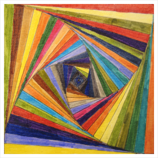 Rainbow Square Art Print by Vic Storia
