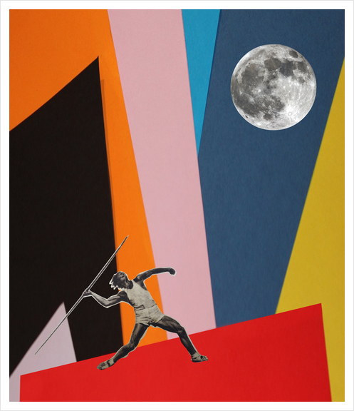 Right In the Moon Art Print by tzigone