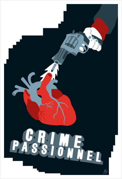 CRIME OF PASSION Art Print by Francis le Gaucher