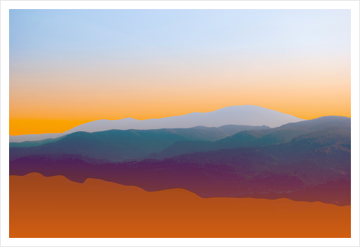 Sunset in Rhodes Art Print by fokafoka