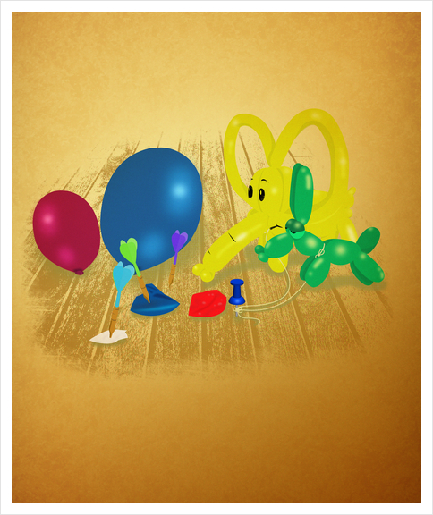 Party Balloons Art Print by dEMOnyo