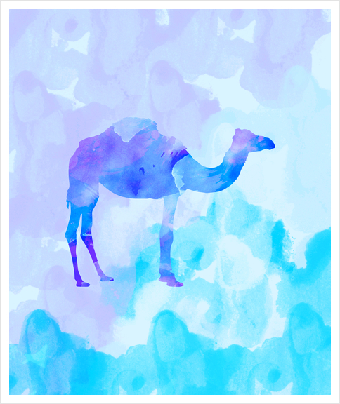 Abstract Camel Art Print by Amir Faysal
