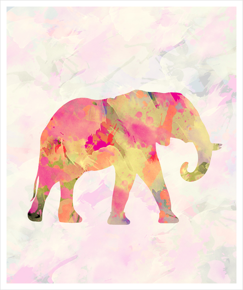 Abstract Elephant Art Print by Amir Faysal