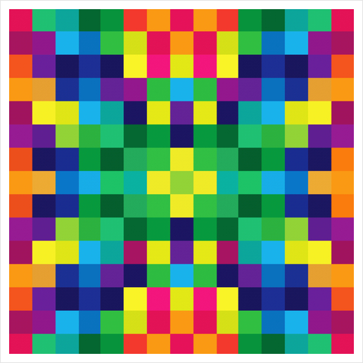 Colorful Geometric Background II Art Print by Amir Faysal