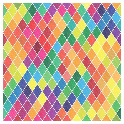 Colorful Geometric  Art Print by Amir Faysal