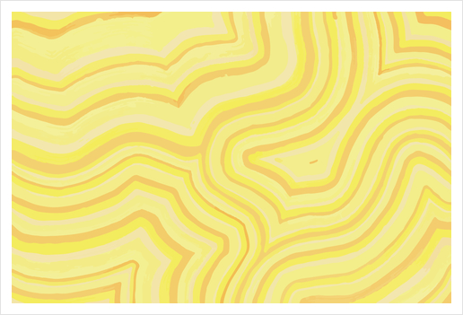 Yellow Color Burst Art Print by ShinyJill