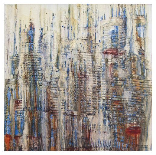 Abstract City Art Print by di-tommaso