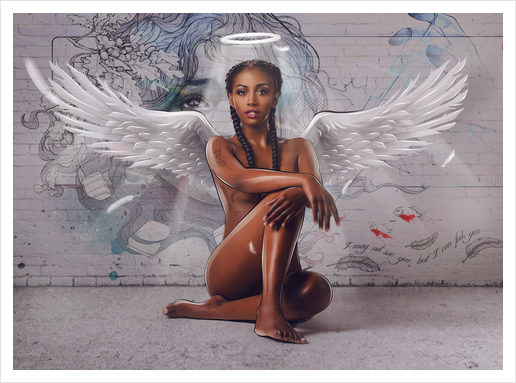Angel Woman Art Print by AndyKArt