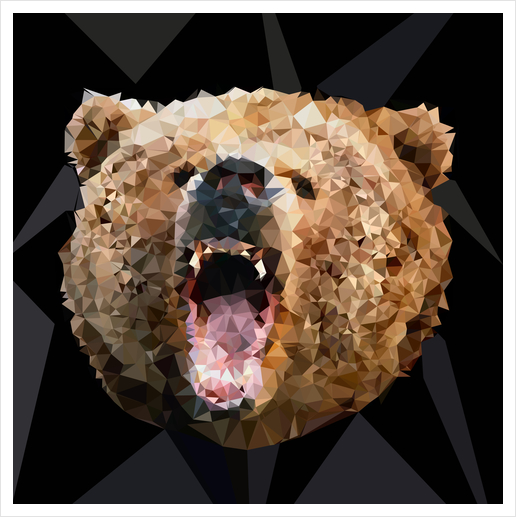 Angry Bear Art Print by Vic Storia