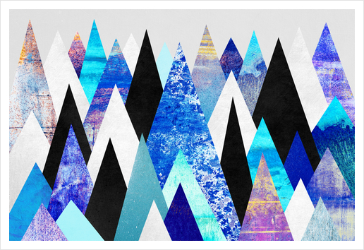 Blue Peaks Art Print by Elisabeth Fredriksson