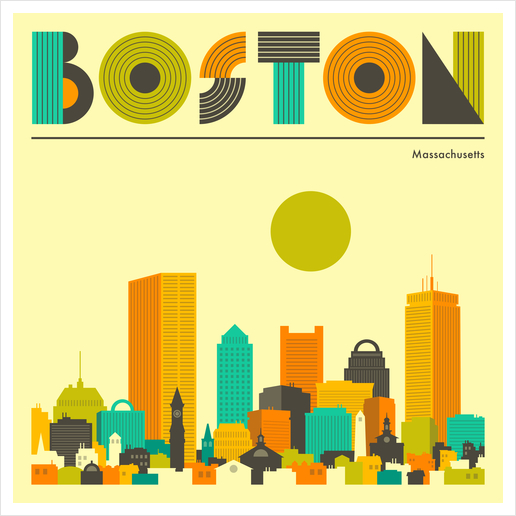 BOSTON Art Print by Jazzberry Blue