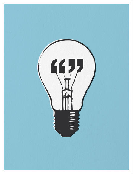 Bright Bulb Art Print by Alex Xela