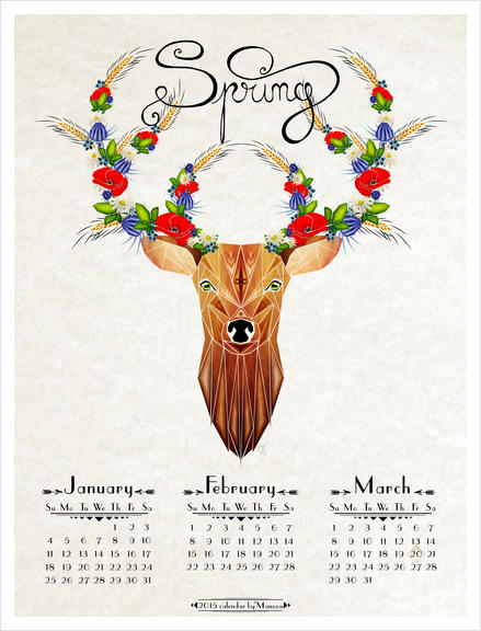 deer spring Art Print by Manoou