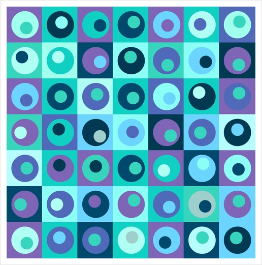 Circles in Squares Pattern 2 Art Print by Divotomezove